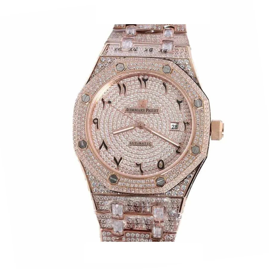 Audemars Piguet Royal Oak Chronograph 42MM AP160SF296 Iced Out Rose Gold