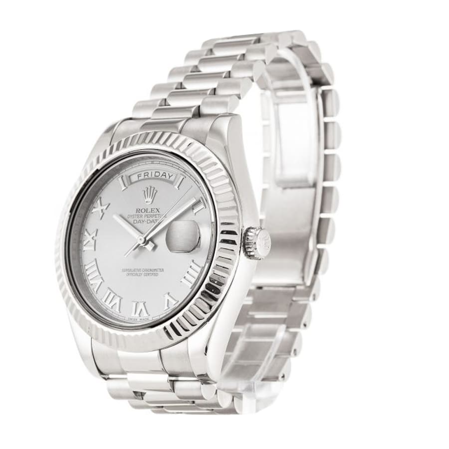 Rolex Day-Date II 41MM 218239-0041 White Roman Dial