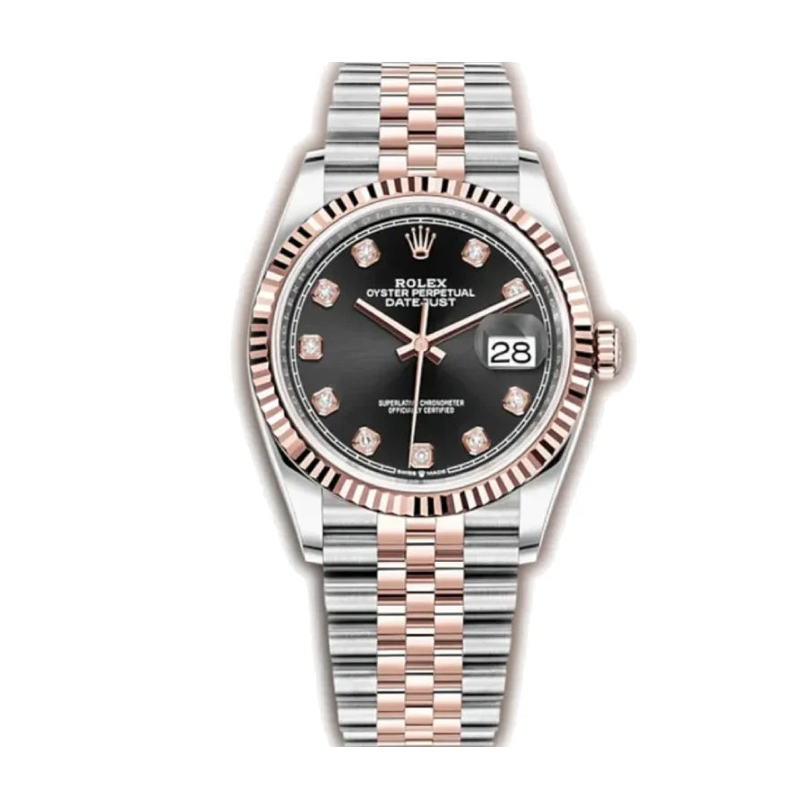 Rolex Datejust 41MM 126301-0016 Everose Motif Fluted