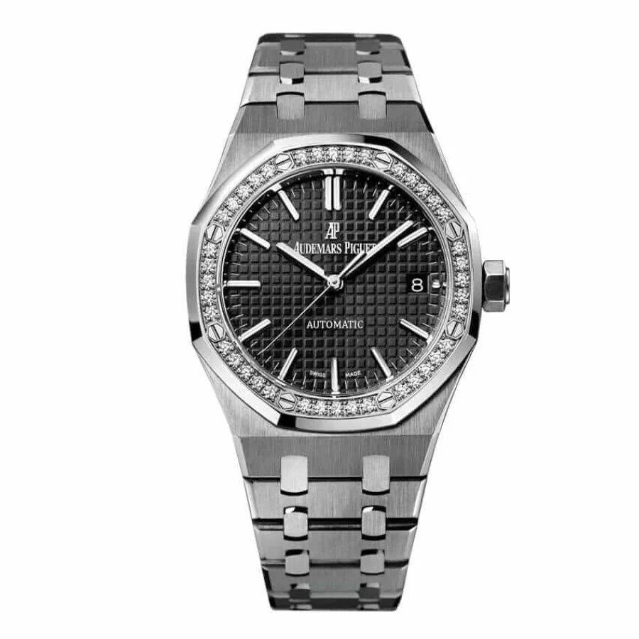 Audemars Piguet Royal Oak 37MM 15451ST.ZZ.1256ST.01 Diamond Bezel Silver Dial