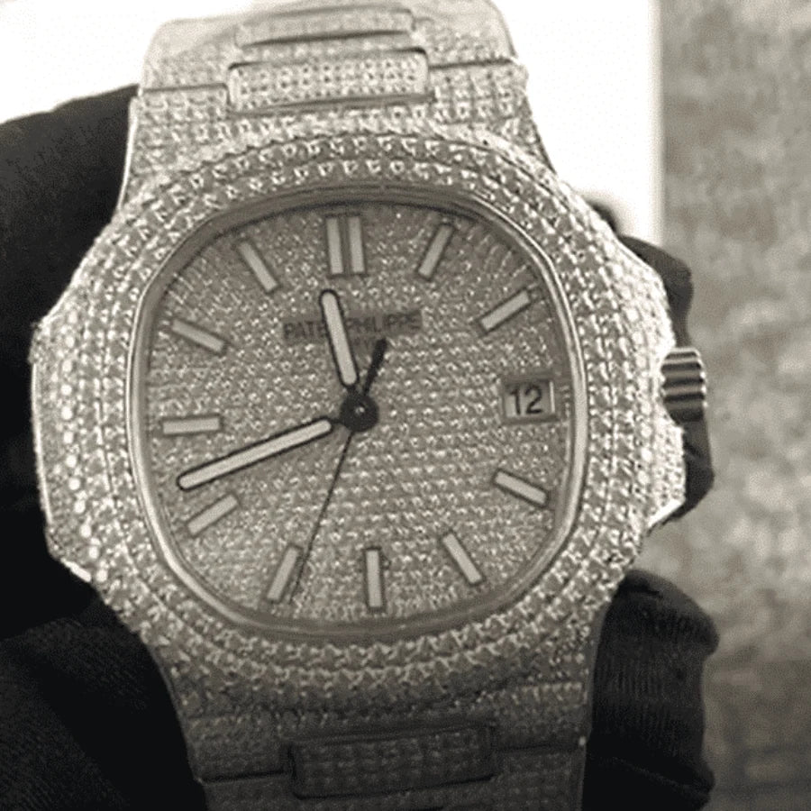 Patek Philippe Nautilus 40MM 5719/10G-010 Iced Out