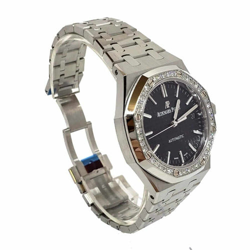 Audemars Piguet Royal Oak 37MM 15451ST.ZZ.1256ST.01 Diamond Bezel Silver Dial