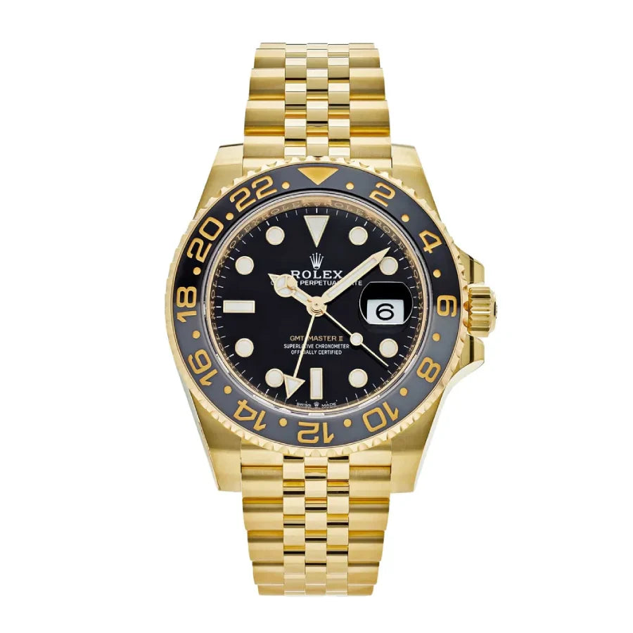 Rolex GMT-Master II 40MM 116718LN Yellow Gold Black Dial