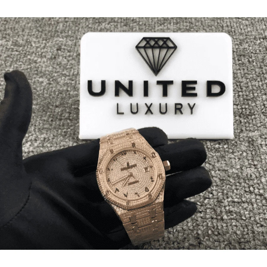 Audemars Piguet Royal Oak Chronograph 42MM AP160SF296 Iced Out Rose Gold