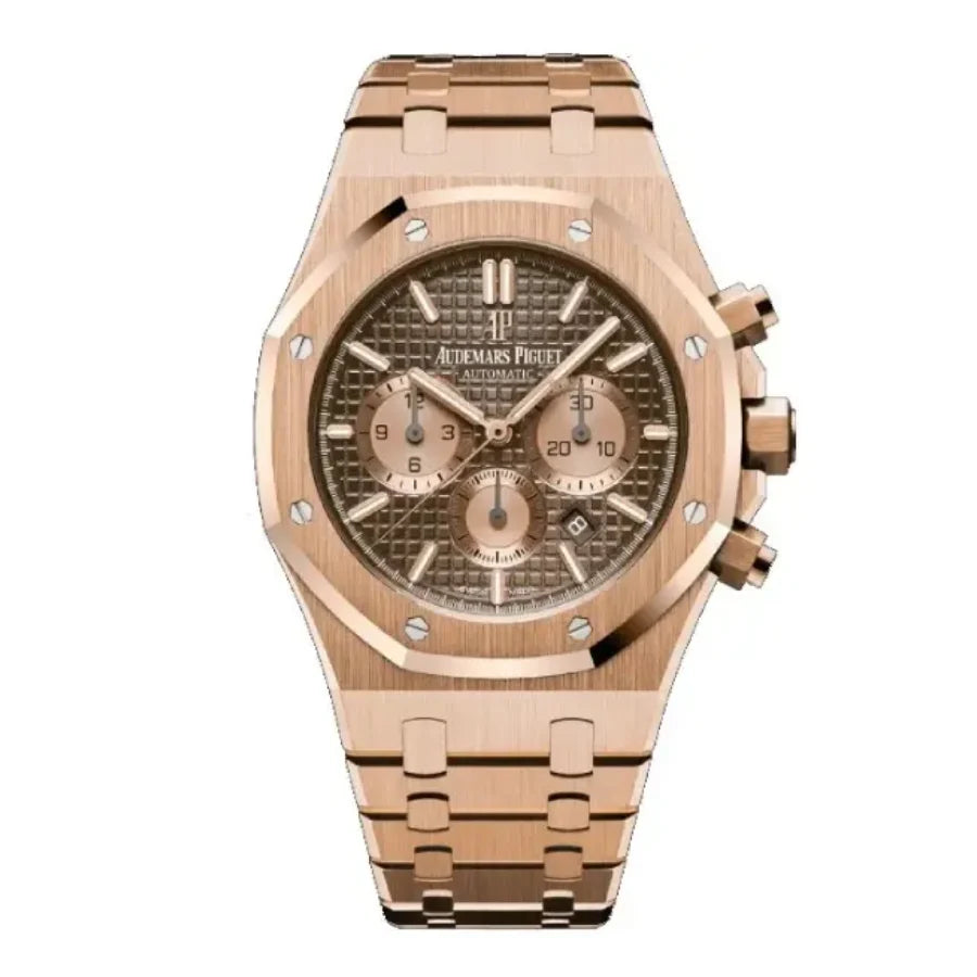 Audemars Piguet Royal Oak Chronograph 42MM 26331OR.OO.1220OR.02 Rose Gold Brown Dial