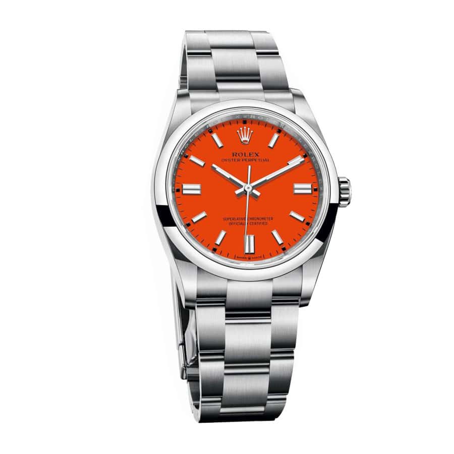 Rolex Oyster Perpetual 41MM 126000 Coral Red Dial