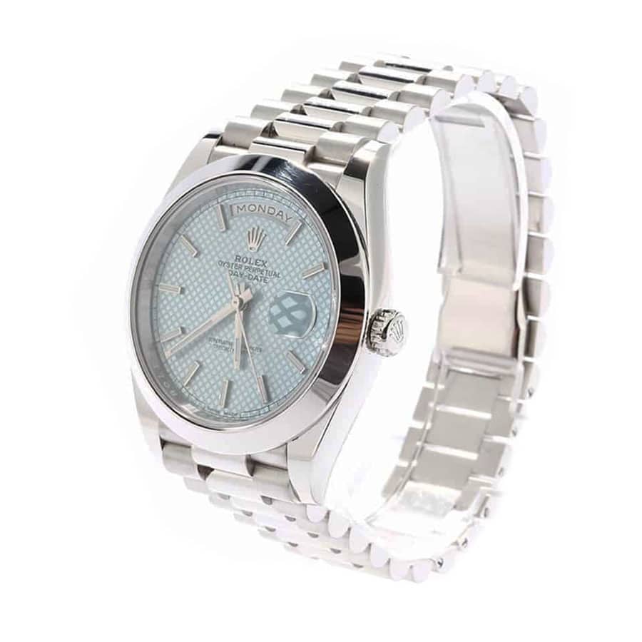 Rolex Day-Date 40 40MM 228206 Ice Blue Baguette