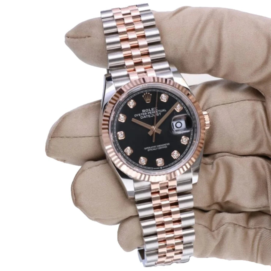 Rolex Datejust 41MM 126301-0016 Everose Motif Fluted