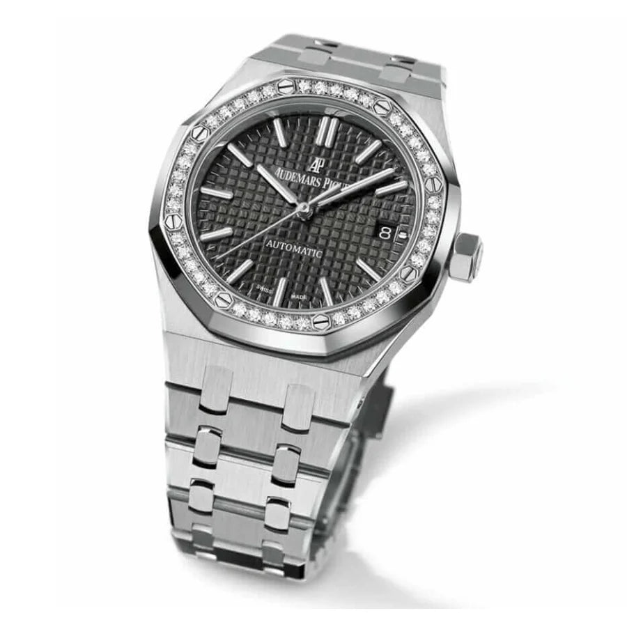 Audemars Piguet Royal Oak 37MM 15451ST.ZZ.1256ST.01 Diamond Bezel Silver Dial