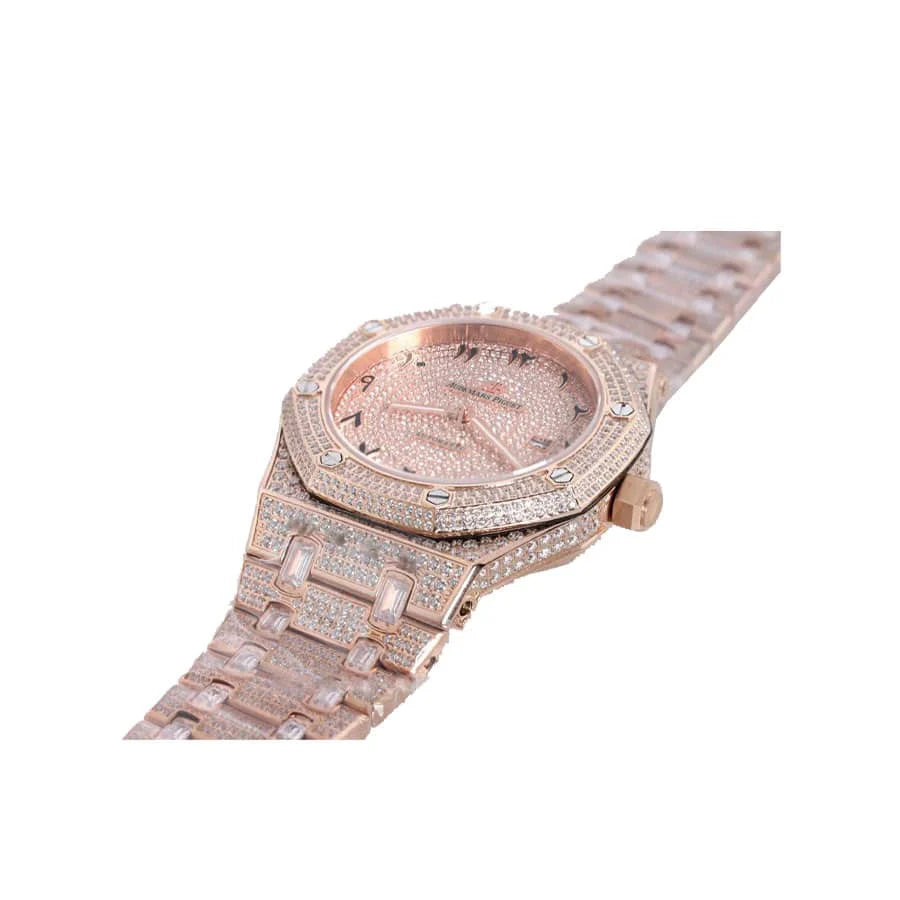 Audemars Piguet Royal Oak Chronograph 42MM AP160SF296 Iced Out Rose Gold