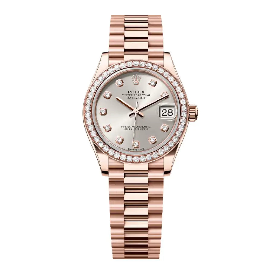 Rolex Datejust 31MM 278285RBR Silver Diamond Dial