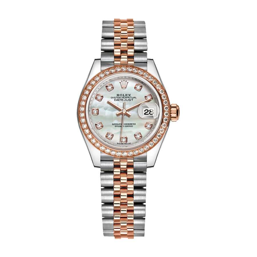 Rolex Lady-Datejust 28MM 279381RBR Everose Gold Sundust Diamond