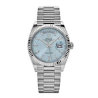 Rolex Day-Date 36MM 128236 Ice Blue Grooved