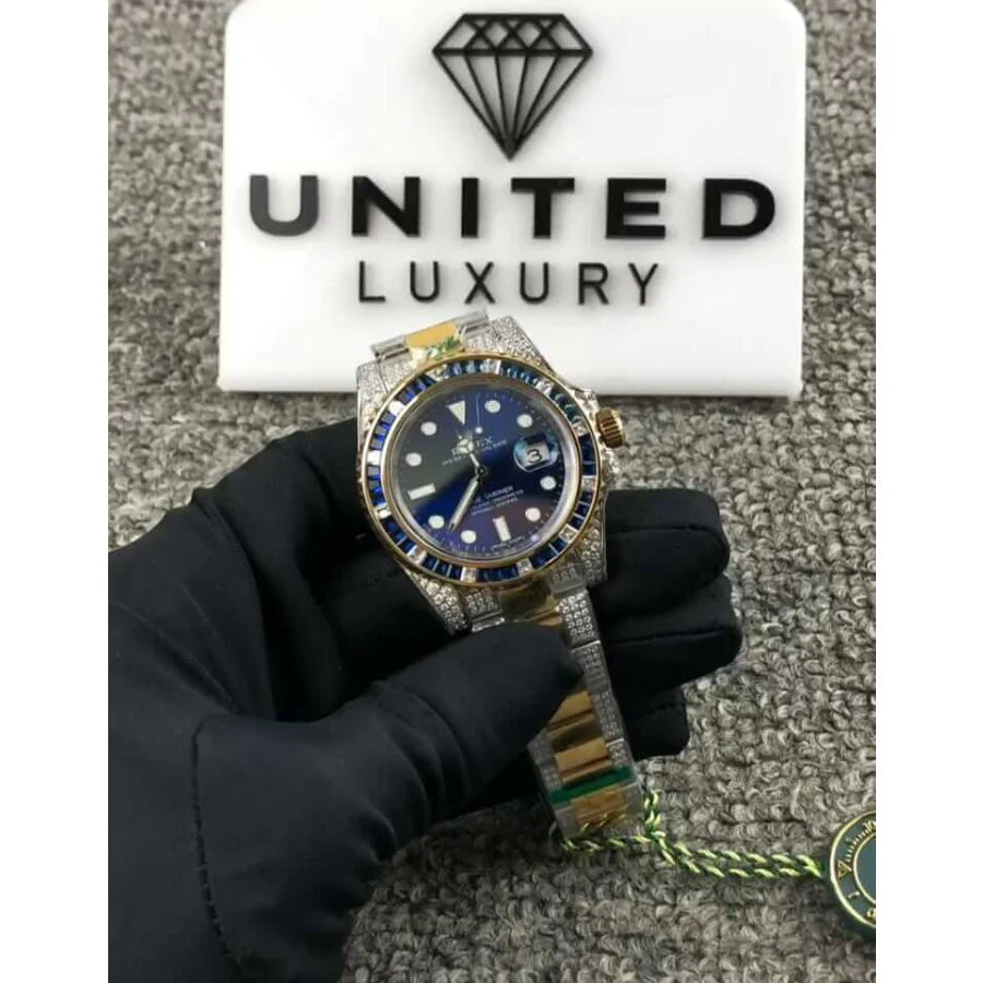 Rolex Submariner 41MM 18038 Iced Out Blue Dial